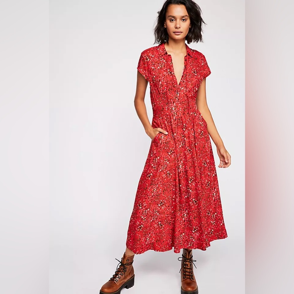 Free People Midi Dress in Size M